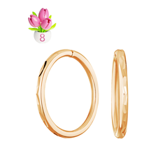 Серьги конго Ювелир Карат, красное золото, 585 проба, , золотистый