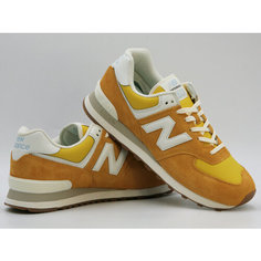 Кроссовки New Balance 574 Classic, полнота D, размер 12 US / 46 EUR, желтый, белый