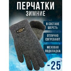 Перчатки для мужчин, размер Универсальный, серый King Trout