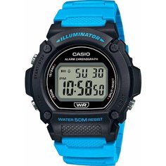 Наручные часы CASIO, голубой, черный, синий