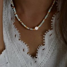 Чокер SORONA, длина 44 см, голубой/золотой