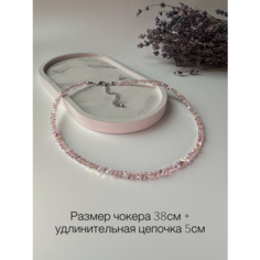 Чокер, стекло, хрусталь, кристалл, длина 38 см Нет бренда