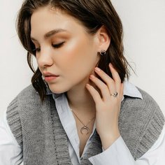 Серьги Яхонт, серебро, 925 проба