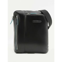 Сумка мессенджер PIQUADRO, фактура матовая, бирюзовый, черный