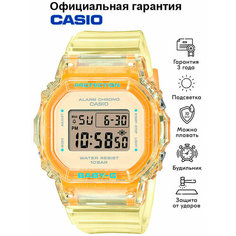Наручные часы CASIO Baby-G, бесцветный, серый, оранжевый, желтый