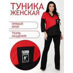 Туника Натали, размер 60, красный, красный Natali