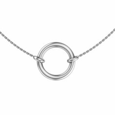 Колье Яхонт, серебро, 925 проба, длина 45 см.