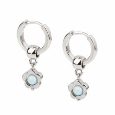 Серьги-трансформеры Oh Mary Did, жемчуг Swarovski синтетический, размер 14 мм, голубой