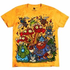 Футболка Cassowary Мифы и тайны мира, размер 6XL, оранжевый, желтый