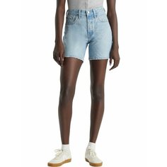 Шорты Levis Women 501 Mid Thigh Shorts, размер 32 JEAN, голубой Levis®