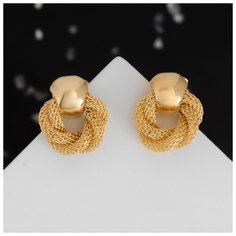 Серьги пусеты Queen Fair, размер 3 мм, золотистый