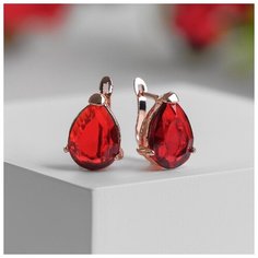 Серьги Queen Fair, акрил, красный