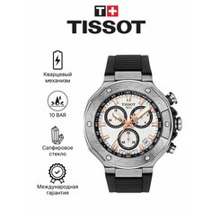 Наручные часы TISSOT, черный, серебряный
