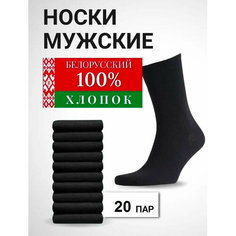 Носки Белорусский хлопок, комплект, 20 пар, размер 29, черный