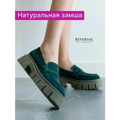 Лоферы Reversal, размер 37, зеленый, хаки