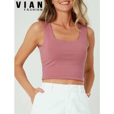 Кроп-топ VIANFASHION Спорт и активность, размер L, рoзовый