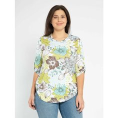 Туника Magic lady, размер 46, коричневый, желтый, белый
