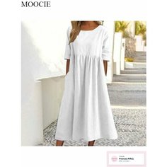 Платье MOOCIE Весна-лето 2024, размер XL, белый