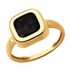 Кольцо SOKOLOV, красное золото, 585 проба, агат, размер 17.5