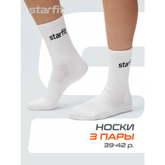 Носки Starfit, комплект, 3 пары, размер 39/42, белый