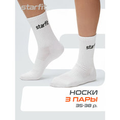 Носки Starfit, комплект, 3 пары, размер 35/38, белый