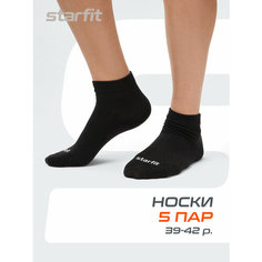 Носки Starfit, комплект, 5 пар, размер 39/42, черный
