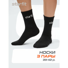 Носки Starfit, комплект, 3 пары, размер 39/42, черный