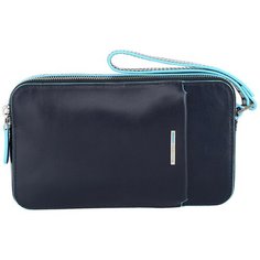 Сумка клатч PIQUADRO Blue Square, фактура гладкая, синий