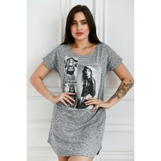 Туника BUY-TEX.RU женская домашняя, размер 50, серый