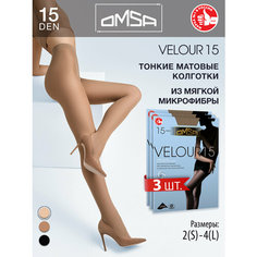 Колготки Omsa Velour 15, 15 den, 3 шт., размер 4, caramello