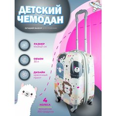 Чемодан PROFFI, ручная кладь, 31х41х21 см, разноцветный