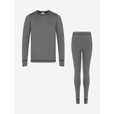 Комплект термобелья Wool&Cotton, размер 152-158, серый