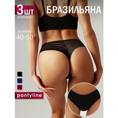 Трусы ZEED, комплект из 3 шт., размер 44-46, черный/синий/красный