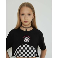 Футболка Gloria Jeans GJ COOL, размер 2-4г/98-104, черный/белый