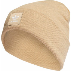 Шапка бини adidas Beige Adicolor Cuff Beanie для мужчин, размер OSFM, бежевый