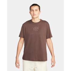 Футболка спортивная NIKE MONOGRAM SS BF, размер L, baroque brown/smokey mauve