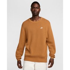 Джемпер NIKE Club Crew Sweater, размер 2XL, , светло-коричневый