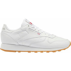 Кроссовки Reebok Classic Leather, полнота F (EU)/ на среднюю стопу, размер 40.5, белый