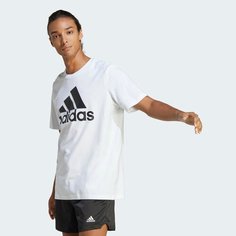 Футболка спортивная adidas Essentials Single Jersey Big Logo Tee, размер 2XLT, белый