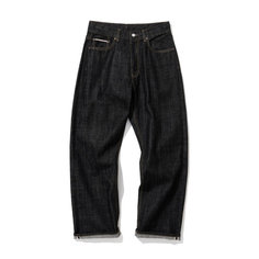 Джинсы широкие Uniform Bridge Selvedge Denim, размер L, черный