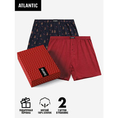 Трусы Atlantic, размер 46/M, темно-синий/красный