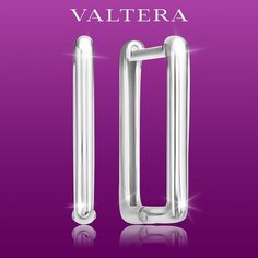 Серьги конго VALTERA, серебро, 925 проба, родирование, , серебристый