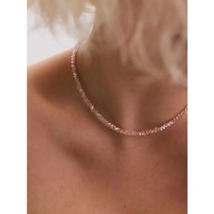 Чокер ELTANIKA, длина 41 см, розовый, белый, серый