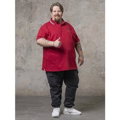 Поло Good People, размер 68-70 (5xl), красный/бордовый