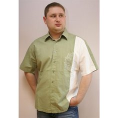 Рубашка Maestro 3Emb70A-9K, размер 50-52RU/L/43 ворот, зеленый