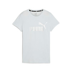 Футболка спортивная PUMA Ess+ Metallic Logo Tee, размер M, белый