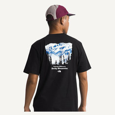 Футболка The North Face, размер S (48), черный принт