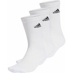 Носки adidas Cushioned Crew Socks 3 Pairs, комплект, 3 пары, размер M, белый/черный