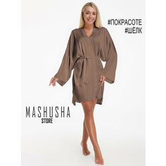 Халат MASHUSHA, размер S(42-44), коричневый