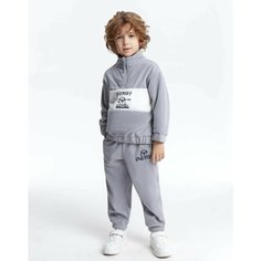 Брюки спортивные Gloria Jeans, размер 6-8л/122-128, серый